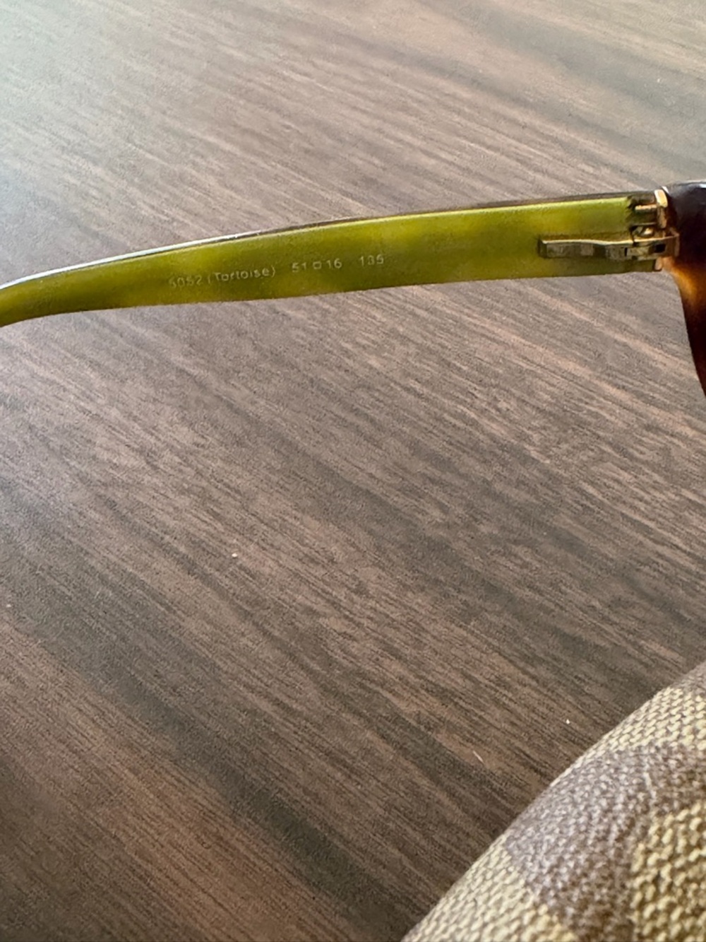 COACH Brown Gradient Lens Sunglasses with Lime Green Arms - Picture 7 of 10